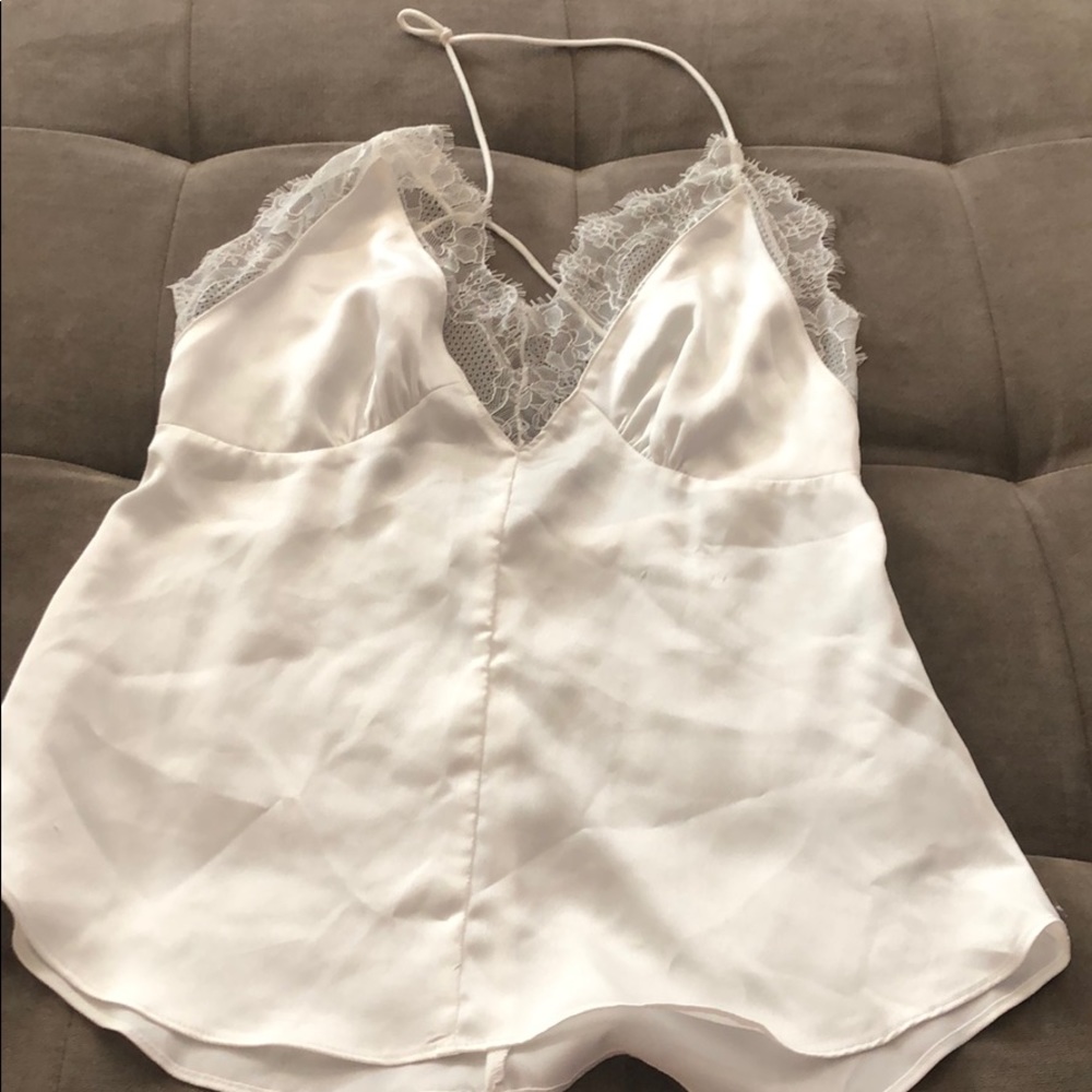 Silk v-neck tank top